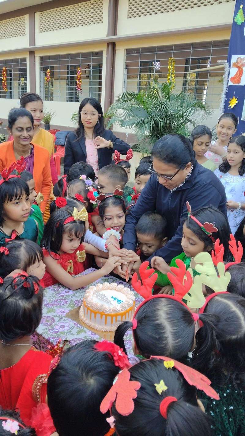 Christmas celebration at Holy Cross School